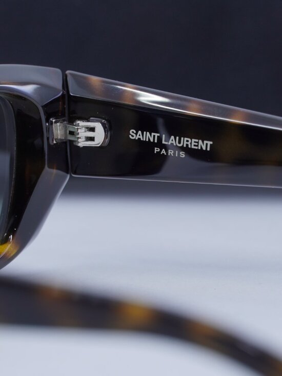 Saint Laurent SL593 002 Cat Eye Sunglasses - Havana / Grey main image 6